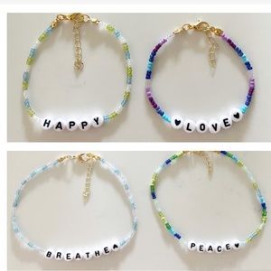 4 Items SALE!! 2 bracelets, 2 Anklets, All Handmade